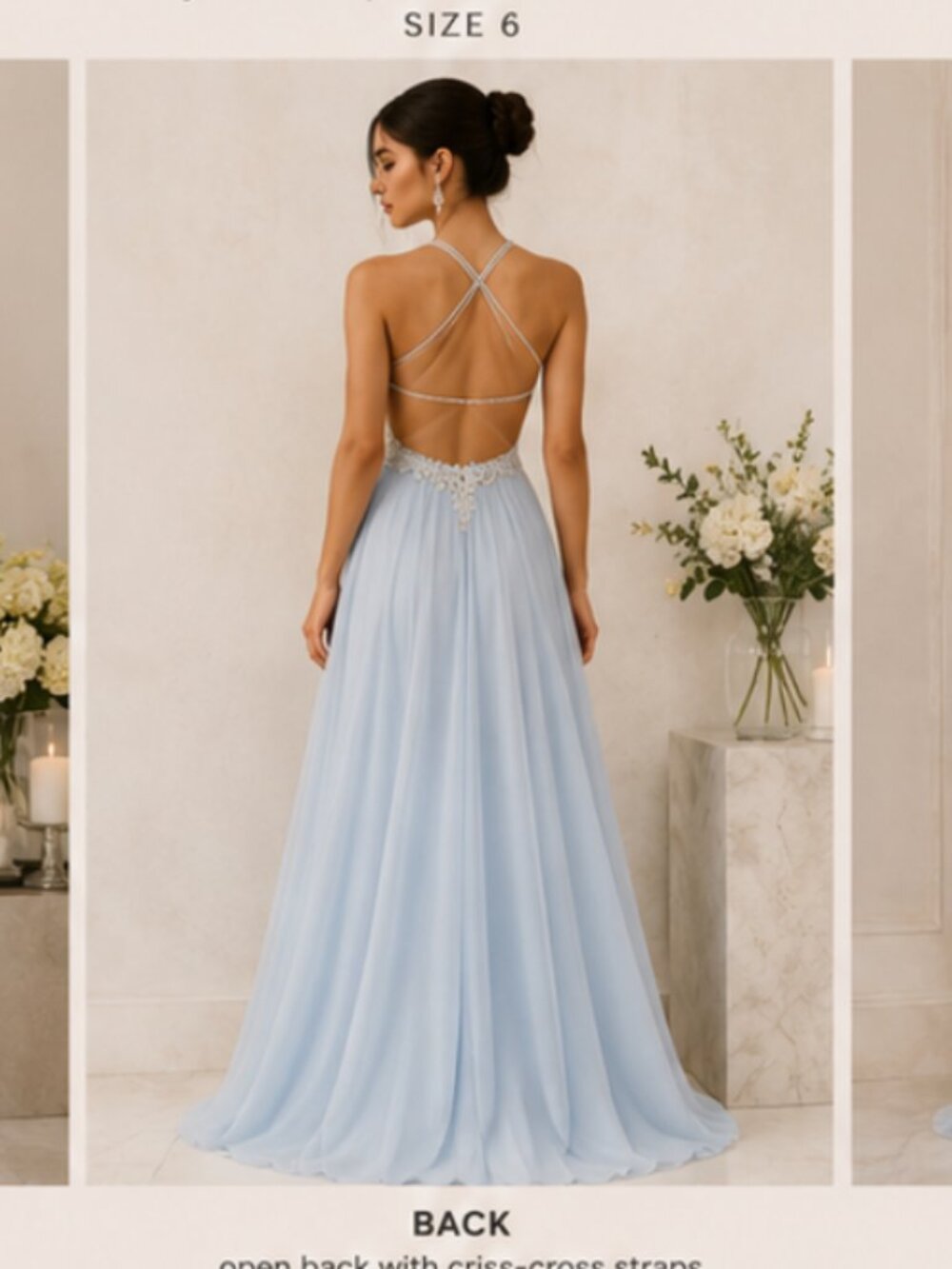 Blush Prom Light Blue Size 6
